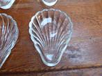 6 vintage persglazen schaaltjes, schelp/coquille, Ophalen of Verzenden