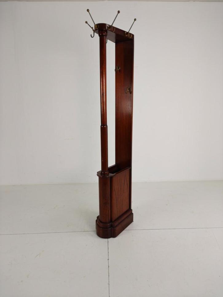 Elegante Engelse Mahonie Kapstok met Paraplubak – Art Deco, Antiek en Kunst, Antiek | Woonaccessoires, Ophalen