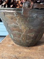 Koperen bak voor decoratie of haardhout, Gebruikt, Ophalen of Verzenden, Minder dan 25 cm, Bruin