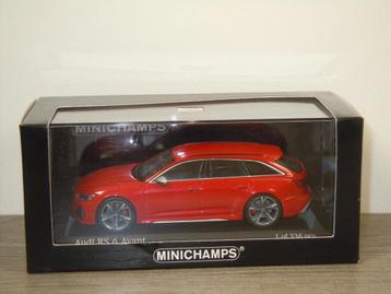 Audi RS6 Avant 2019 - Minichamps 1:43 beschikbaar voor biedingen
