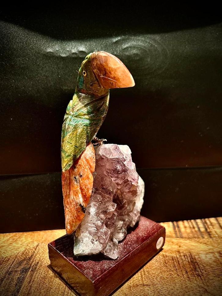 Kristall vogel, Sieraden, Tassen en Uiterlijk, Edelstenen, Zo goed als nieuw, Ophalen of Verzenden