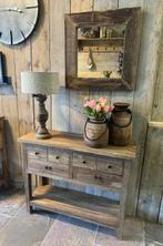 Teak sidetable met leuke lades Nieuw, Huis en Inrichting, Tafels | Sidetables, Ophalen, 100 tot 150 cm, -, -