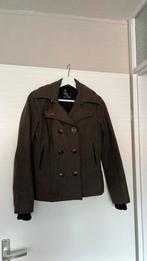 Bruin  wollen kort jasje, Kleding | Dames, Jassen | Winter, Ophalen of Verzenden, Gedragen, Maat 36 (S), Bruin