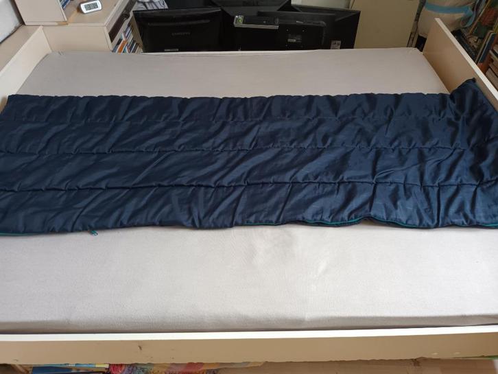 Blauwe slaapzak Nomad. 3d polar soft. 198-70cm nieuwstaat, Caravans en Kamperen, Slaapzakken, Zo goed als nieuw, Ophalen of Verzenden