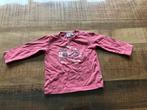 Thirt donkerroze met opdruk lange mouwen maat 56, Ophalen of Verzenden, Gebruikt, Meisje, Shirtje of Longsleeve