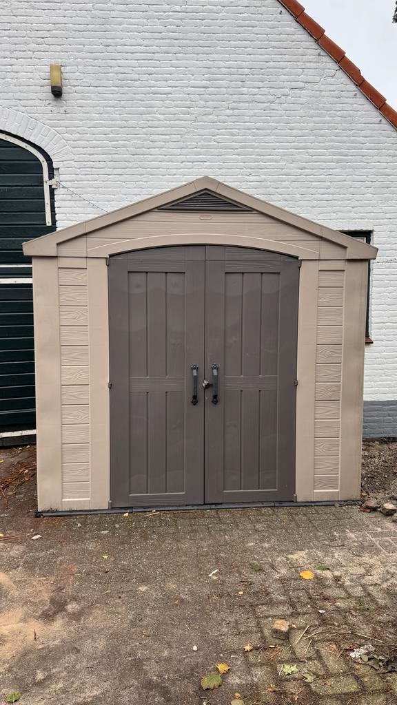 Keter tuinhuis praxis, Tuin en Terras, Bergingen en Tuinkasten, Gebruikt, Overige typen, Kunststof, Ophalen