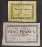 Pipaix - 2+5 Francs 1914 (noodgeld), Verzenden, Setje