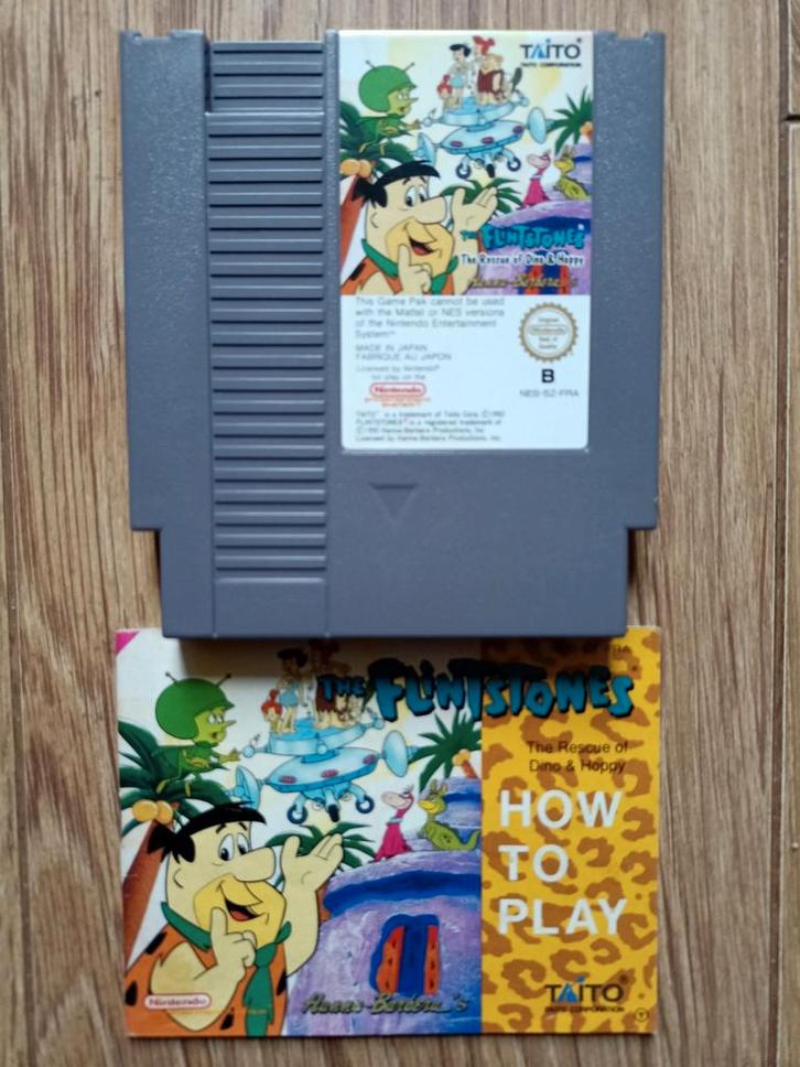 NES Flintstones incl boekje, Spelcomputers en Games, Games | Nintendo NES, Zo goed als nieuw, 1 speler, Vanaf 3 jaar, Ophalen of Verzenden