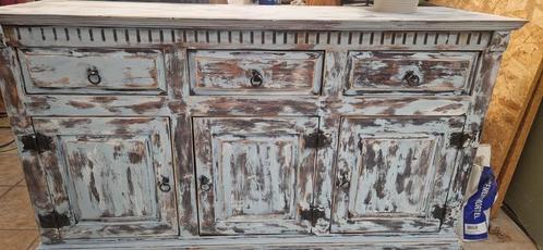 Koloniaal, antiek, India dressoir, Huis en Inrichting, Kasten | Dressoirs, Gebruikt, 150 tot 200 cm, 25 tot 50 cm, Met lade(s)