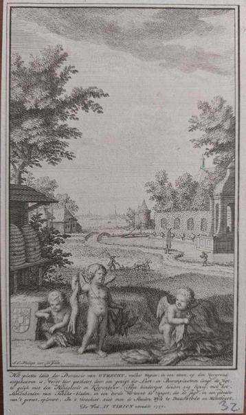8 / Gravure met Monfoort en Wijk bij Duurstede uit 1770 beschikbaar voor biedingen