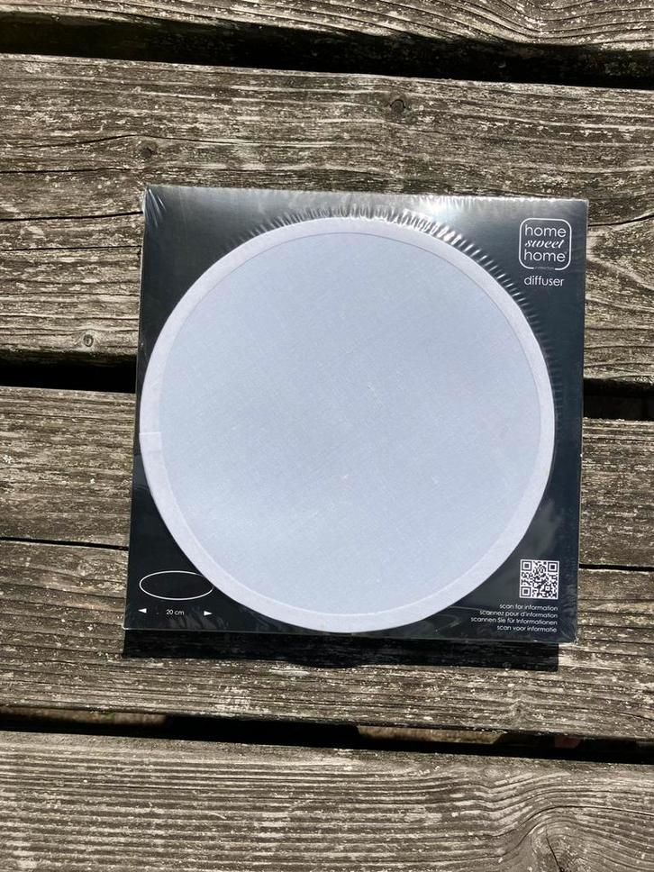 Home Sweet Home diffuser voor lampenkap, Huis en Inrichting, Lampen | Lampenkappen, Nieuw, 25 tot 50 cm, Rond, Wit, Ophalen of Verzenden