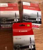 Drie cartridges Canon ChromaLife 100 CLI8BK, Computers en Software, Ophalen of Verzenden, Nieuw, Cartridge, Canon