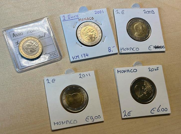 Euromunten monaco, Postzegels en Munten, Munten | Europa | Euromunten, 2 euro, Monaco, Ophalen of Verzenden