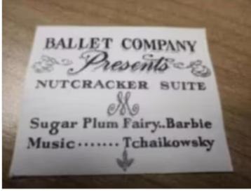 BARBIE BALLERINA #989 Nutcracker Ballet Program Poster beschikbaar voor biedingen