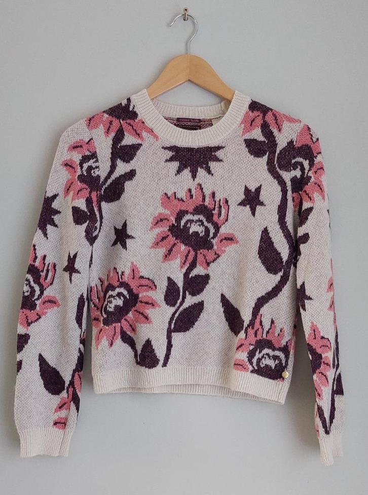 Scotch & Soda - gebloemde trui (maat 164 / 14), Kinderen en Baby's, Kinderkleding | Maat 164, Zo goed als nieuw, Meisje, Trui of Vest