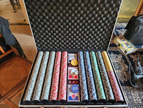 Pokerset 1000 chips, Hobby en Vrije tijd, Gezelschapsspellen | Kaartspellen, Nieuw, Vijf spelers of meer, Ophalen of Verzenden