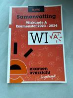 Havo Samenvatting Wiskunde A - 2023-2024 Examenoverzicht, Ophalen of Verzenden, Zo goed als nieuw, HAVO, Wiskunde A