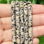 streng Dalmatiër Jaspis edelsteen space kraaltjes 4x2 mm, Ophalen, Nieuw, Kraal