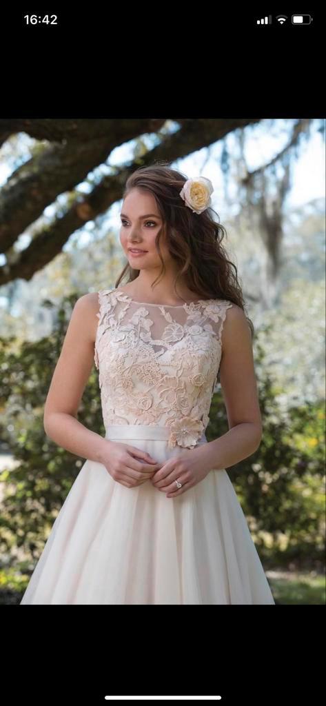 Blush kleurige trouwjurk maat 38, Kleding | Dames, Trouwkleding en Trouwaccessoires, Nieuw, Trouwjurk, Wit, Ophalen of Verzenden