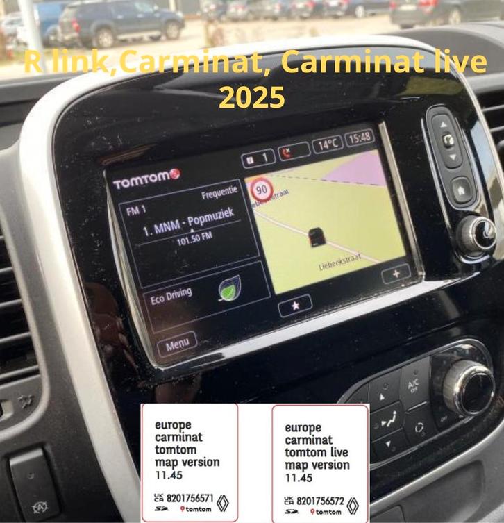 Renault navigatie 2025 TomTom Carminat live, R-link SD, Computers en Software, Navigatiesoftware, Nieuw, Landkaarten, Heel Europa