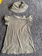 Rosemunde badstof groen jurkje 122 met bijpassend hoedje, Meisje, Ophalen of Verzenden, Zo goed als nieuw, Jurk of Rok