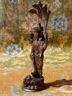Mooi zwaar oud Oosters brons beeldje van een Naga Boeddha., Ophalen of Verzenden