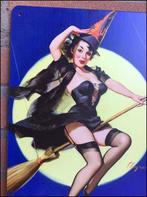 PIN UP 50s Halloween Metalen Wandbord Gil Elvgren, Verzenden, Overige typen