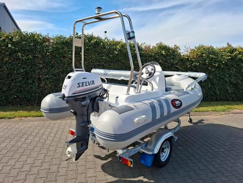 Splinternieuwe Rib 390 met 25pk Selva 4 takt en trailer, Watersport en Boten, Rubberboten, Nieuw, Overige merken, Overige materialen