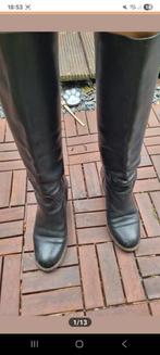 Hoge zwarte leren laarzen shabbies Shabbies Amsterdam, Ophalen of Verzenden, Zo goed als nieuw, Zwart, Hoge laarzen