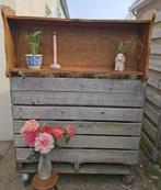 Wandkast kruidenrek plantenrek keukenkast vintage hout, Ophalen