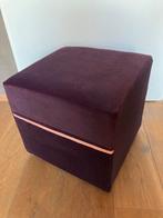 Nieuw gestoffeerd met velvet meubelstof poef hocker, Huis en Inrichting, Ophalen, Nieuw, 50 tot 75 cm