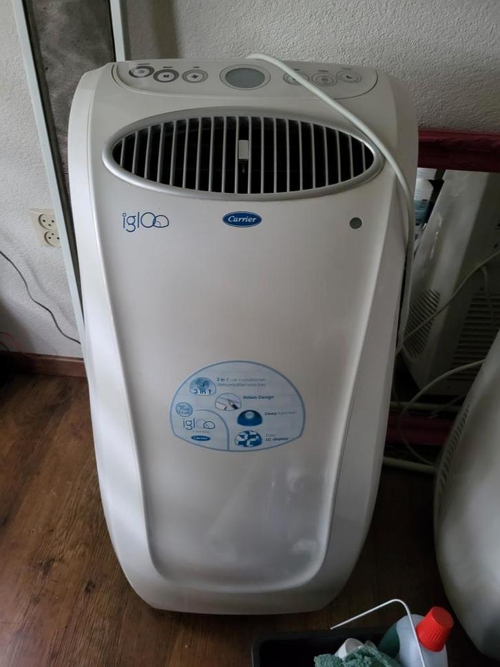 Mobiele Airco - Carrier Igloo, Witgoed en Apparatuur, Airco's, Gebruikt, Mobiele airco, Minder dan 60 m³, 3 snelheden of meer