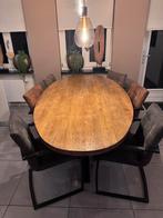 Ovale Mango Houten Tafel 220cm, Huis en Inrichting, Tafels | Eettafels, Ophalen, 100 tot 150 cm, 200 cm of meer, Zo goed als nieuw