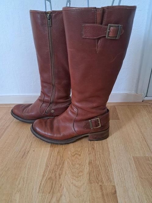 Timberland leren hoge laarzen 41, Kleding | Dames, Schoenen, Zo goed als nieuw, Hoge laarzen, Bruin, Ophalen of Verzenden