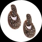 Prachtige oorbellen met markazieten. Nieuw!, Ophalen of Verzenden, Nieuw, Overige materialen