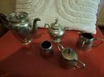 Koffie- en theeservies met accessoires, Ophalen, Zilver