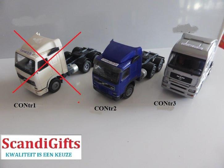 conrad trekker en vrachtwagens, Hobby en Vrije tijd, Modelauto's | 1:50, Gebruikt, Bus of Vrachtwagen, Conrad, Ophalen of Verzenden