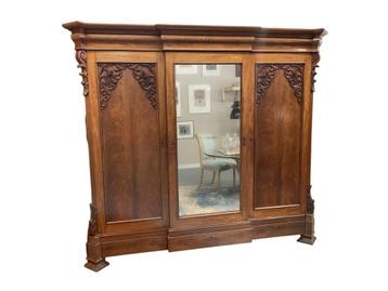 Antieke mahoniehouten kledingkast garderobekast # 9744 beschikbaar voor biedingen