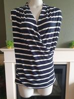 Rozes of Avalon blauw wit shirt top L 42 Gratis verzenden, Maat 42/44 (L), Zo goed als nieuw, Zonder mouw, Rozes of Avalon