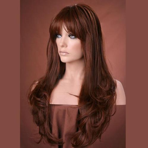 Pruik lang rood haar model Kristen kleur 30, Sieraden, Tassen en Uiterlijk, Uiterlijk | Haarverzorging, Nieuw, Pruik of Haarverlenging