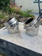 Houtkachel, Doe-het-zelf en Verbouw, Buizen en Afvoer, Ophalen, Bochten, Zo goed als nieuw, Rvs