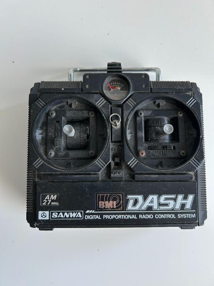 BMI Sanwa AM 27mhz Dash zender rc modelbouw, Hobby en Vrije tijd, Modelbouw | Radiografisch | Auto's, Gebruikt, Onderdeel, Overige schalen