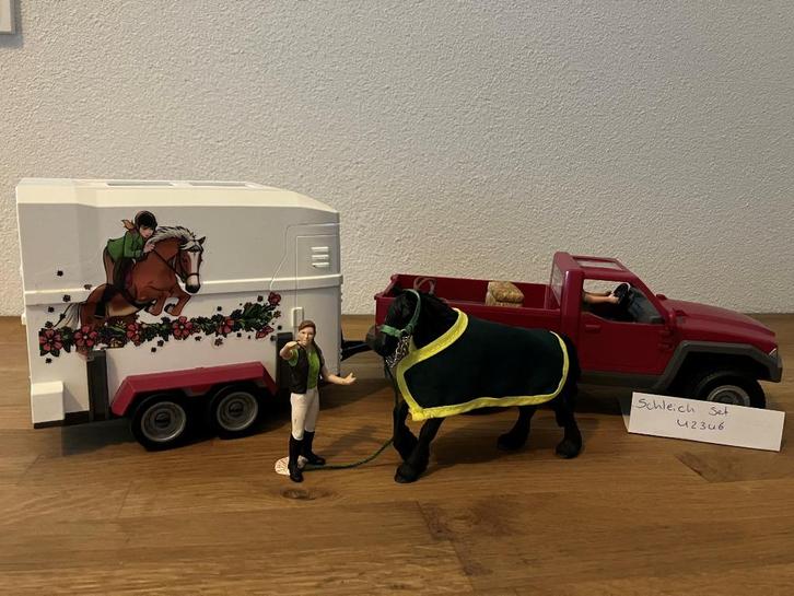 Schleigh Pick-up met trailer (42346), Verzamelen, Speelgoed, Gebruikt, Ophalen