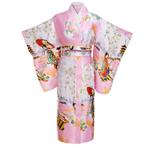 Roze kimono traditionele (japanse yukata met bloem dames), Verzenden, Nieuw