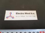 sticker de lier logo ELECTRO WEST BV, Ophalen, Zo goed als nieuw
