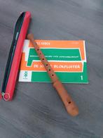 Blokfluit met boekje en etui, Muziek en Instrumenten, Blaasinstrumenten | Blokfluiten, Ophalen, Gebruikt, Sopraan of Sopranino