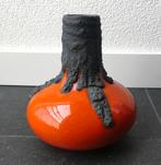 Roth 111 vintage vaas oranje fat lava West-Germany, Gebruikt, Aardewerk of Porselein, Oranje, Ophalen of Verzenden