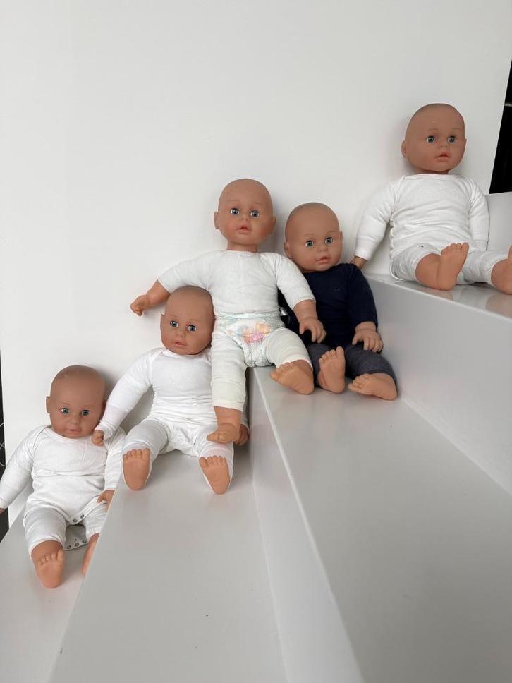 Grote babypoppen 60 cm – set van 5 identieke poppen, Kinderen en Baby's, Speelgoed | Poppen, Gebruikt, Overige typen, Ophalen of Verzenden