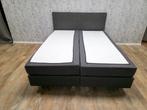 Zeer Mooi Antraciet Boxpring Bed, Info@banxtel.nl, 3194DC, Verzenden, Tweepersoons