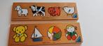 Dick Bruna Ravensburg 1984 houten puzzel knopjes puzzel 2x, Gebruikt, Ophalen of Verzenden, Van hout, Minder dan 10 stukjes